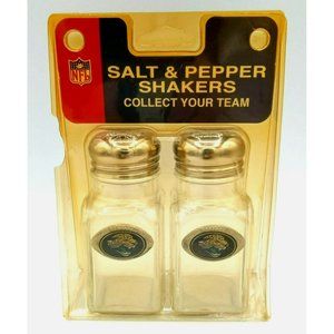 Jacksonville Jaguars Salt and Pepper Shakers 6 inch NFL 3D Metal Logo Football
